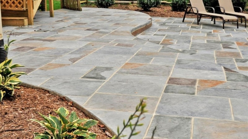 This is a picture of a stamped concrete patio.