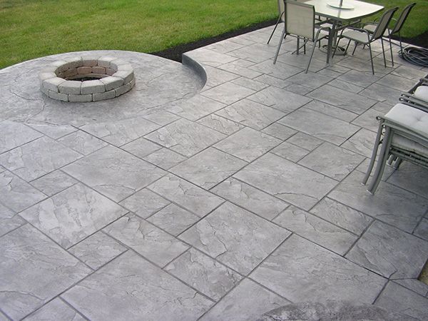 This picture is of a stamped concrete patio in Georgetown.